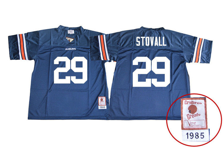 1985 Throwback Men #29 Tyler Stovall Auburn Tigers College Football Jerseys Sale-Navy - Click Image to Close